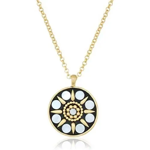 Lucky Brand Hammered Mother-of-Pearl Pendant Necklace Lucky Brand Hammered Mother-of-Pearl Pendant Necklace