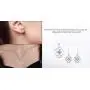 Swarovski Earrings Pendant Necklace Jewelry Set Sterling Silver Celtic Knot with 18 Inches Chain for Women Swarovski Earrings Pendant Necklace Jewelry Set Sterling Silver Celtic Knot with 18 Inches Chain for Women