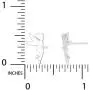 Disney Tinkerbell Sterling Silver Fairy Silhouette Stud Earrings