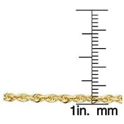 14K Rope 1.5MM - 4MM Diamond Cut Rope Gold Chain Necklace For Men And Women- 16-30, Lobster Clasp, Twist Braided Jewelry Gadget, Perfect For Pendants, 16-30 Inch