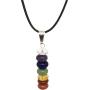Schmidt Jewelry 7 Stone Chakra Necklace - Natural Stones Pendant - Balance Chakras with Gift Box