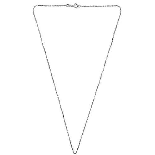 Plain and Simple 1 mm .925 Sterling Silver Cable Chain Necklace-16 inches