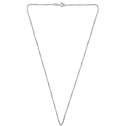 Plain and Simple 1 mm .925 Sterling Silver Cable Chain Necklace-16 inches Plain and Simple 1 mm .925 Sterling Silver Cable Chain Necklace-16 inches