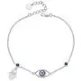 Hand of Fatima Bracelet for Women Sterling Silver Evil Eye Bracelet Good Luck Bracelets Gifts for Girls