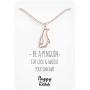 Happy Kisses Penguin Necklace Gift – Cute Penguin Pendant – Charm Jewelry for Women, Girls and Kids – with Message Card