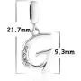 Globalwin Jewellery 925 Sterling Silver Charm Pendant A to Z Clear CZ 26 Letter Alphabet Bead Charms Fit Bracelets Necklace DIY Jewelry Pendant