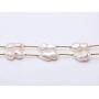 JYX Pearl Tin Cup Station Necklace White Baroque Freshwater Cultured Pearl Necklace
