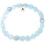 Adabele 1pc Natural 7 inch 7.5 inch Gemstone Bracelet Stretchy Chakra Gems Stones 7-10mm Free Form Beads Healing Crystals Engergy Quartz Jewelry Women Girls Birthday Gift