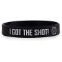 Grand Parfums I GOT The Shot, COVID-19 Vaccinated, Set of 1 Black and 1 White Stretch Bracelets - Colorful Non-Toxic Silcone Wristband One-Size Fits Adults, Vaccination Identification Support