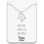 Happy Kisses Horse Necklace – Horse Gift for Horseback Riders – Cute Outline Pendant for Women & Girls - Sweet Message Card