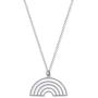 Boma Jewelry Sterling Silver Rainbow Necklace, 18 Inches