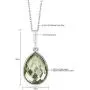 Gem Stone King 925 Sterling Silver Genuine Green Prasiolite Pendant Necklace, 16X12MM Pear Shape, 6.50 Ct with 18 Inch Silver Chain Gem Stone King 925 Sterling Silver Genuine Green Prasiolite Pendant Necklace, 16X12MM Pear Shape, 6.50 Ct with 18 Inch Silver Chain