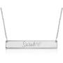 JOELLE JEWELRY Custom Name Bar Necklace Sterling Silver - Personalised Nameplate Necklace with Any Name