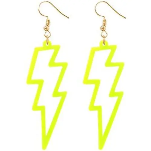 BELUCKIN Multicolor Acrylic Exaggerated Party Women Lightning Bolt Dangle Earrings Accessories Jewelry BELUCKIN Multicolor Acrylic Exaggerated Party Women Lightning Bolt Dangle Earrings Accessories Jewelry