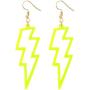 BELUCKIN Multicolor Acrylic Exaggerated Party Women Lightning Bolt Dangle Earrings Accessories Jewelry