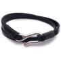 Classic Style Leather Double Wrap Handcrafted in USA - Black