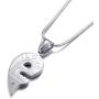 MOO&LEE Stainless Steel Couples Necklace Yin Yang Lock and Key Heart Pendant Chain for Lovers, BFF Necklace for 2