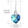 AOBOCO Sterling Silver Love Heart Dangle Drop Earrings with Swarovski Crystals Fine Jewelry Gift for Women Girls AOBOCO Sterling Silver Love Heart Dangle Drop Earrings with Swarovski Crystals Fine Jewelry Gift for Women Girls