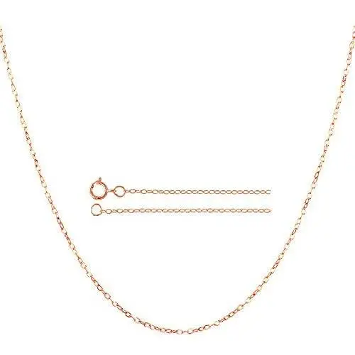 10K Yellow Gold 0.8MM Diamond Cut Cable Link Chain Necklace -Made in Italy-Choose your Size & Color 10K Yellow Gold 0.8MM Diamond Cut Cable Link Chain Necklace -Made in Italy-Choose your Size & Color