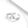 PROSTEEL 925 Sterling Silver Ring, Flat Plain Wide Band Ring Adjustable, Mens Womens Jewelry