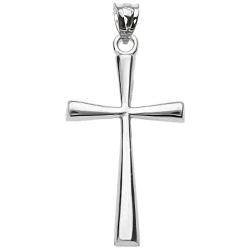 Religious Jewelry by FDJ Sterling Silver Dainty Cross Pendant (3