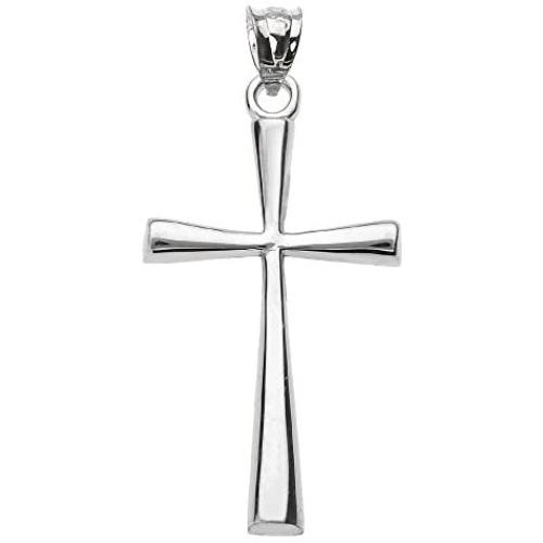 Religious Jewelry by FDJ Sterling Silver Dainty Cross Pendant (3
