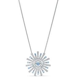 SWAROVSKI Womens Sunshine Jewelry Collection, Rhodium Finish, Blue Crystals, Clear Crystals