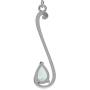 Silvershake 1.76ct. 8X6mm Genuine Pear Shape Blue Aquamarine 925 Sterling Silver Musical Note Dangle Earrings