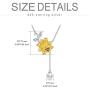 925 Sterling Silver Sunflower Necklace Bee Pendant Necklace for women Girls Dainty Jewelry Gifts