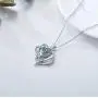 PEIMKO Hummingbird Necklace Sterling Silver Double Heart Pendant Necklace Bird Inspirational Jewelry for Women Girl PEIMKO Hummingbird Necklace Sterling Silver Double Heart Pendant Necklace Bird Inspirational Jewelry for Women Girl