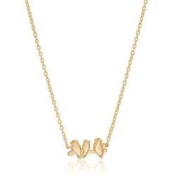 MANZHEN Three Little Birds Delicate Flying Birds Pendant Bird Necklace