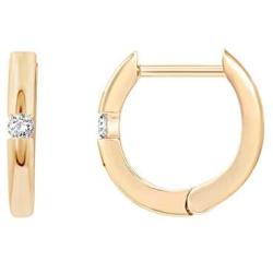PAVOI 14K Gold Plated Sterling Silver Cubic Zirconia Huggie Hoop Earrings for Women