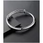Fashion Women Jewelry Solid Imitation Sterling Bangle Bracelet Gift,Adjustable Bracelet(Silver) Fashion Women Jewelry Solid Imitation Sterling Bangle Bracelet Gift,Adjustable Bracelet(Silver)