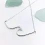 Your Always Charm Ocean Wave Necklace Sea Jewelry for Surfer Beach Lover (silver)