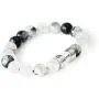Rutile quartz Dumbbell bracelet Rhodium plated Fitness Gym Jewelry beaded bracelet Rutile quartz Dumbbell bracelet Rhodium plated Fitness Gym Jewelry beaded bracelet