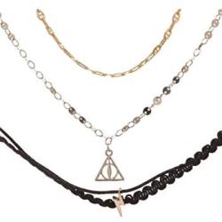 Bioworld Harry Potter 3 Pack Gift Set Choker Necklace Costume Jewelry