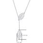 Long Necklace Sterling Silver Larait Bar Y Lariat Long Chain Drop Adjustable Necklace Gift for Her, 30''