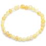 Genuine Amber Unisex Bracelet - Polished Baltic Sea Amber Jewelry - Baroque Shape Amber Beads Hand-Assembled in Europe