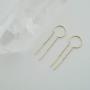 HONEYCAT Threader Drop Bar Chain Earrings in Gold, Rose Gold, or Silver | Minimalist, Delicate Jewelry