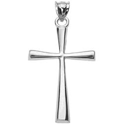 Religious Jewelry by FDJ Sterling Silver Dainty Cross Pendant