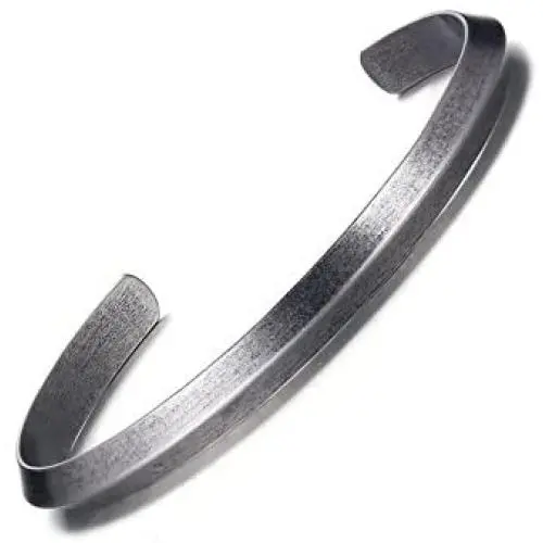 MPRAINBOW Vintage Stainless Steel Minimalist Style Triangle Wire Metallic Open Faceted Cuff Bangle Bracelet,Grey MPRAINBOW Vintage Stainless Steel Minimalist Style Triangle Wire Metallic Open Faceted Cuff Bangle Bracelet,Grey