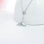 Mermaid Tail Necklace 925 Sterling Silver Heart Y Necklaces Jewelry Valentines Day Gift for Women