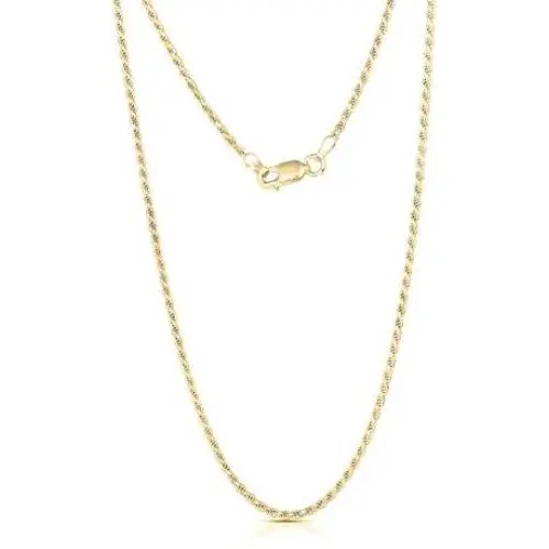 NYC Sterling Unisex Sterling Silver 1.5MM Diamond Cut Italian Made Rope Chain Necklace NYC Sterling Unisex Sterling Silver 1.5MM Diamond Cut Italian Made Rope Chain Necklace