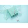 S925 Sterling Silver Snowflake Necklace Earrings Bracelet Ring Set for Lady Women Girl Jewelry