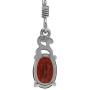 Silvershake 1.82ct. Petite Oval Shape 7x5mm Natural Garnet 925 Sterling Silver Victorian Style Dangle Hook Earrings