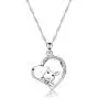 WUSUANED Delicate Hollow Heart Lovely Pig Pendant Necklace Pet Jewelry Pig Lover Gift
