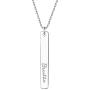 Hope Necklace - 925 Sterling Silver Bar Pendant Necklace Engraved Breathe'', Inspirational Charm Christmas Day Jewelry Birthday Gift for Girls and Women
