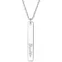 Hope Necklace - 925 Sterling Silver Bar Pendant Necklace Engraved Breathe'', Inspirational Charm Christmas Day Jewelry Birthday Gift for Girls and Women