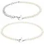PANTIDE 2 Packs Y2K Pearl Heart Clasp Necklace Choker Silver Dainty Chain Link Necklace with Pearls 90s Antique Love OT Toggle Clasp Necklace Vintage Fashion Jewelry Accessories Gifts for Women Egirl