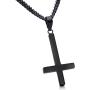 Besteel Jewelry Stainless Steel Inverted Cross Necklace for Women Men 24 Inch Chain 3 Color Available